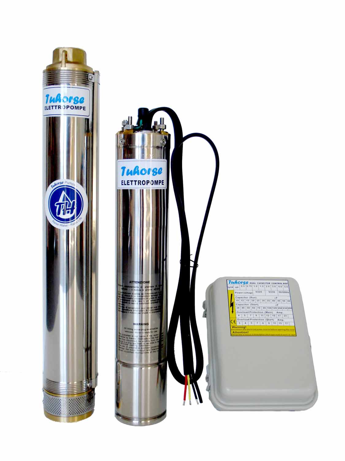 4" pump, 1-ph.  3 pieces before assembled - Tuhorse