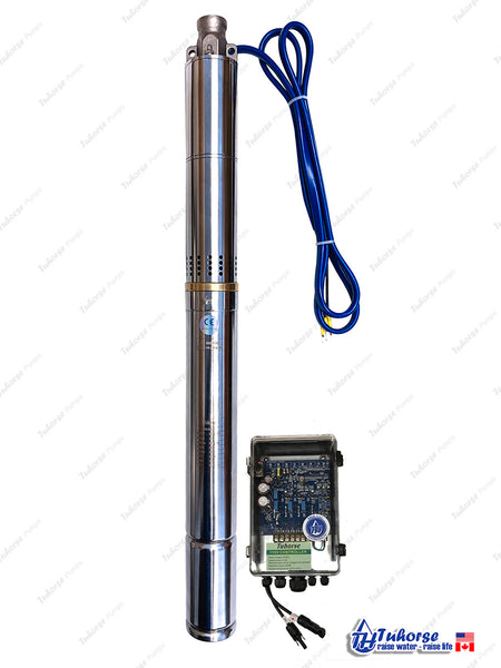 2" 370W Solar Submersible Deep Well Pump and Control Box