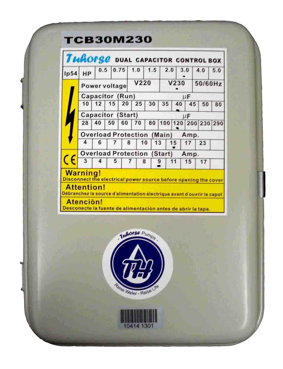 3HP submersible well pump control box