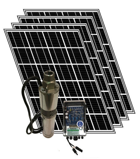 Tuhorse 500W solar pump kit with 6x 100W solar panel