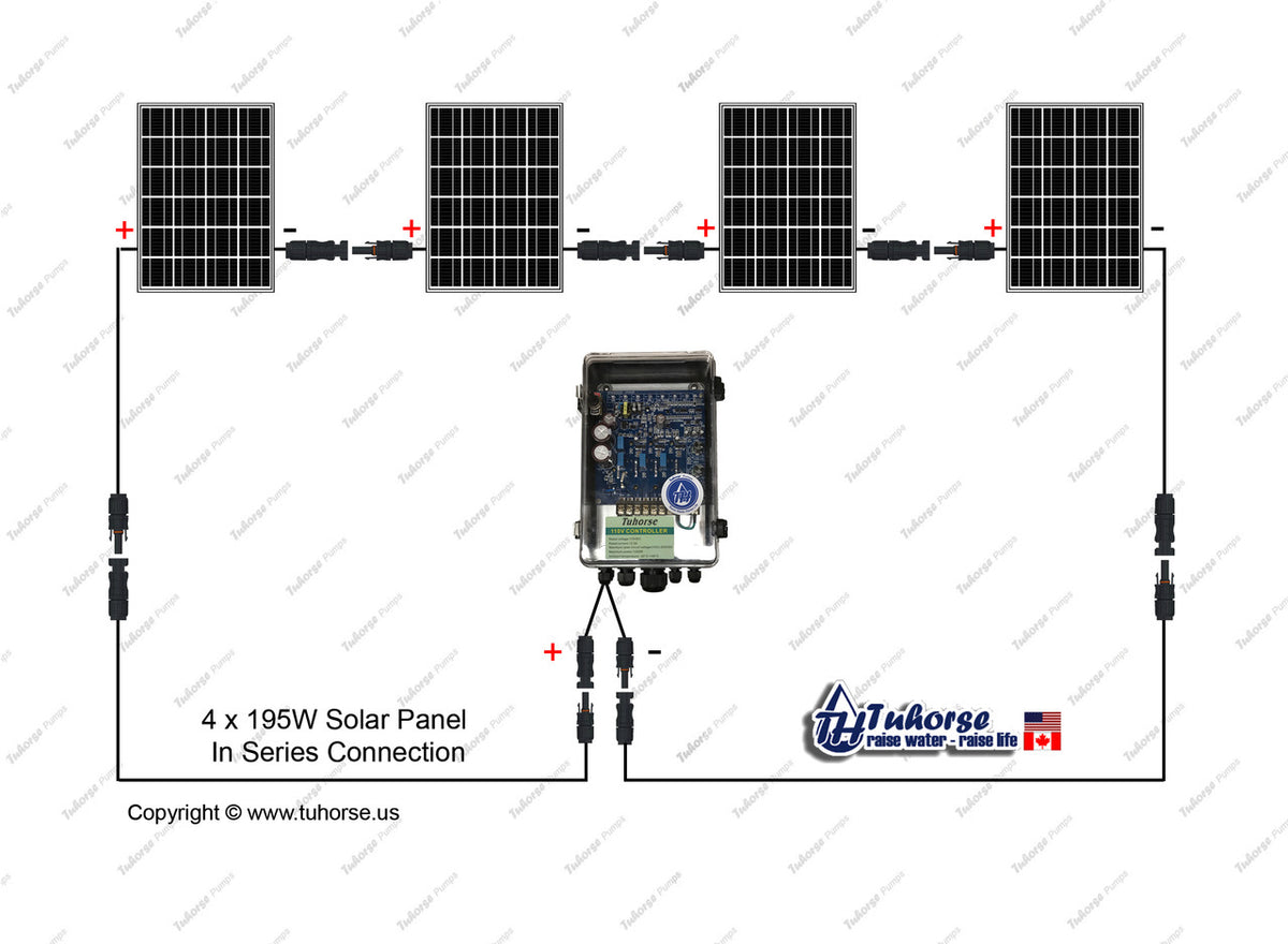 4 panel in series connection
