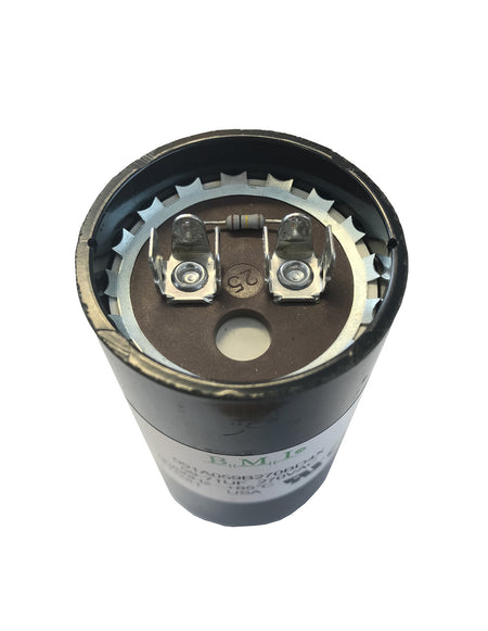 59 MFD capacitor replacement for 3/4HP Pentair, Berkeley, Sta-Rite capacitor start and capacitor run (CSCR) type control boxes.
(U17-1423)