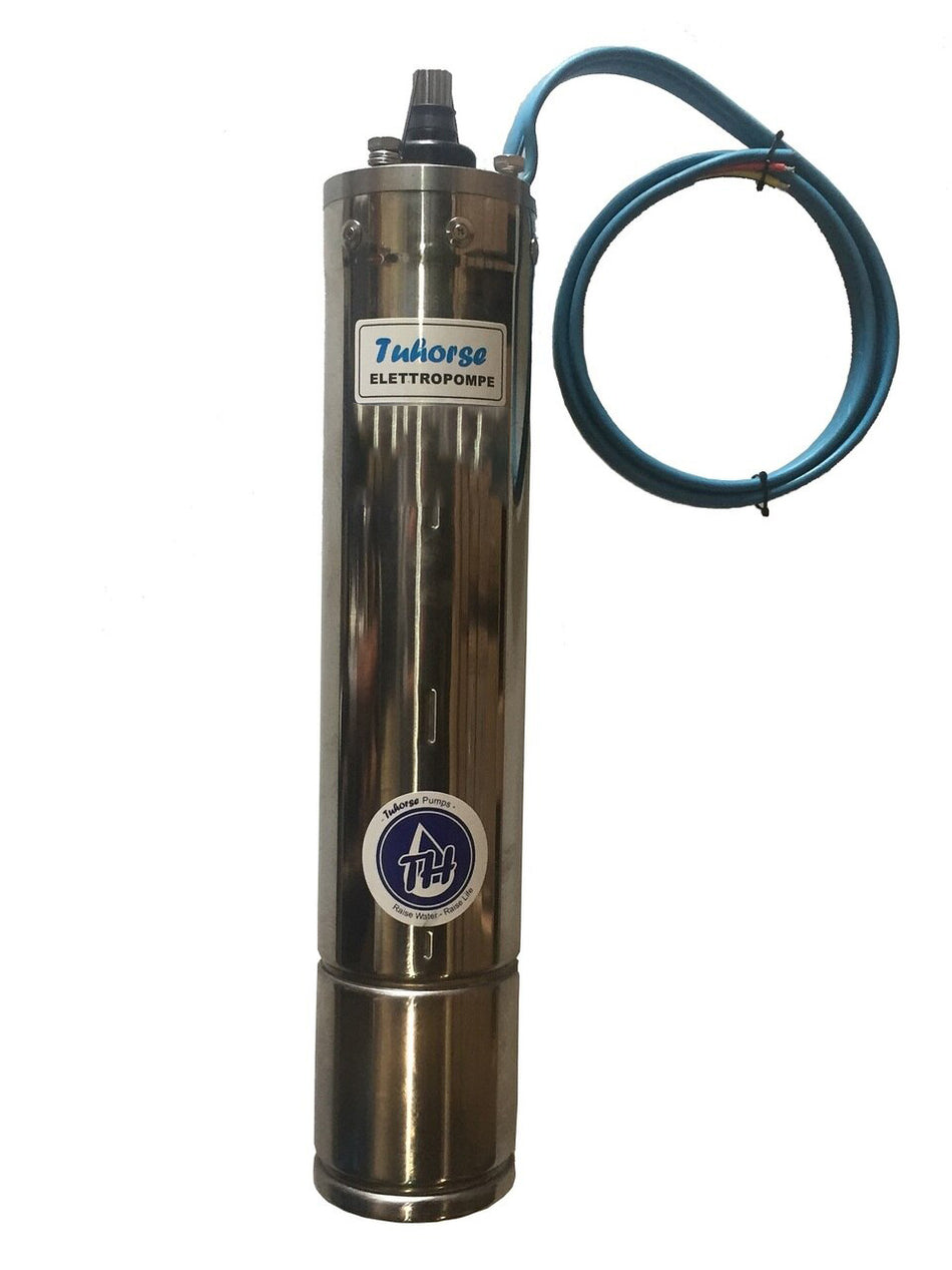 Tuhorse  6" 10HP Full Stainless Steel 3-Phase Motor Only (TM6S100T460A) Front View
