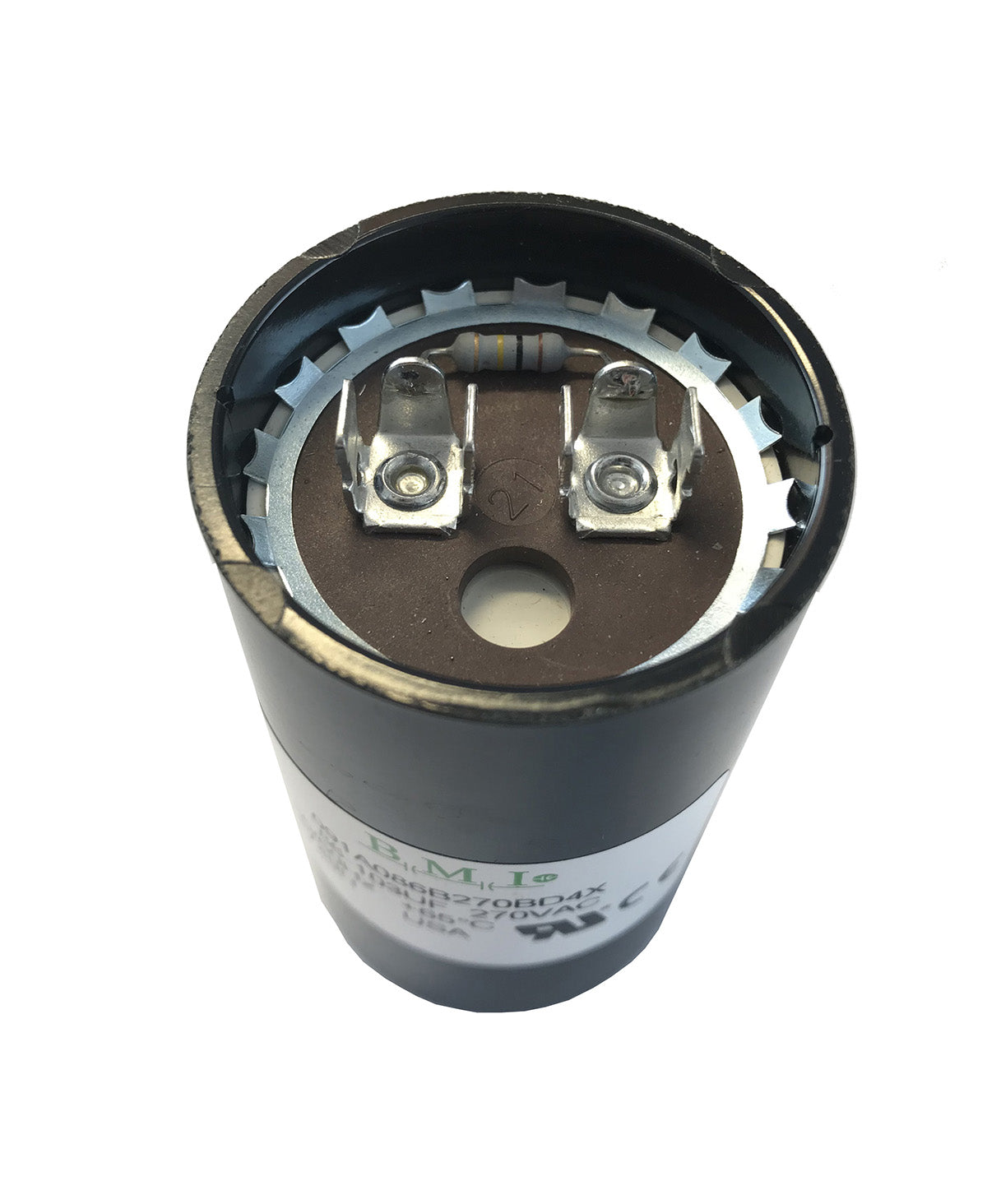 86 MFD capacitor replacement for 1HP Pentair, Berkeley, Sta-Rite capacitor start and capacitor run (CSCR) type control boxes.
(U17-1424)