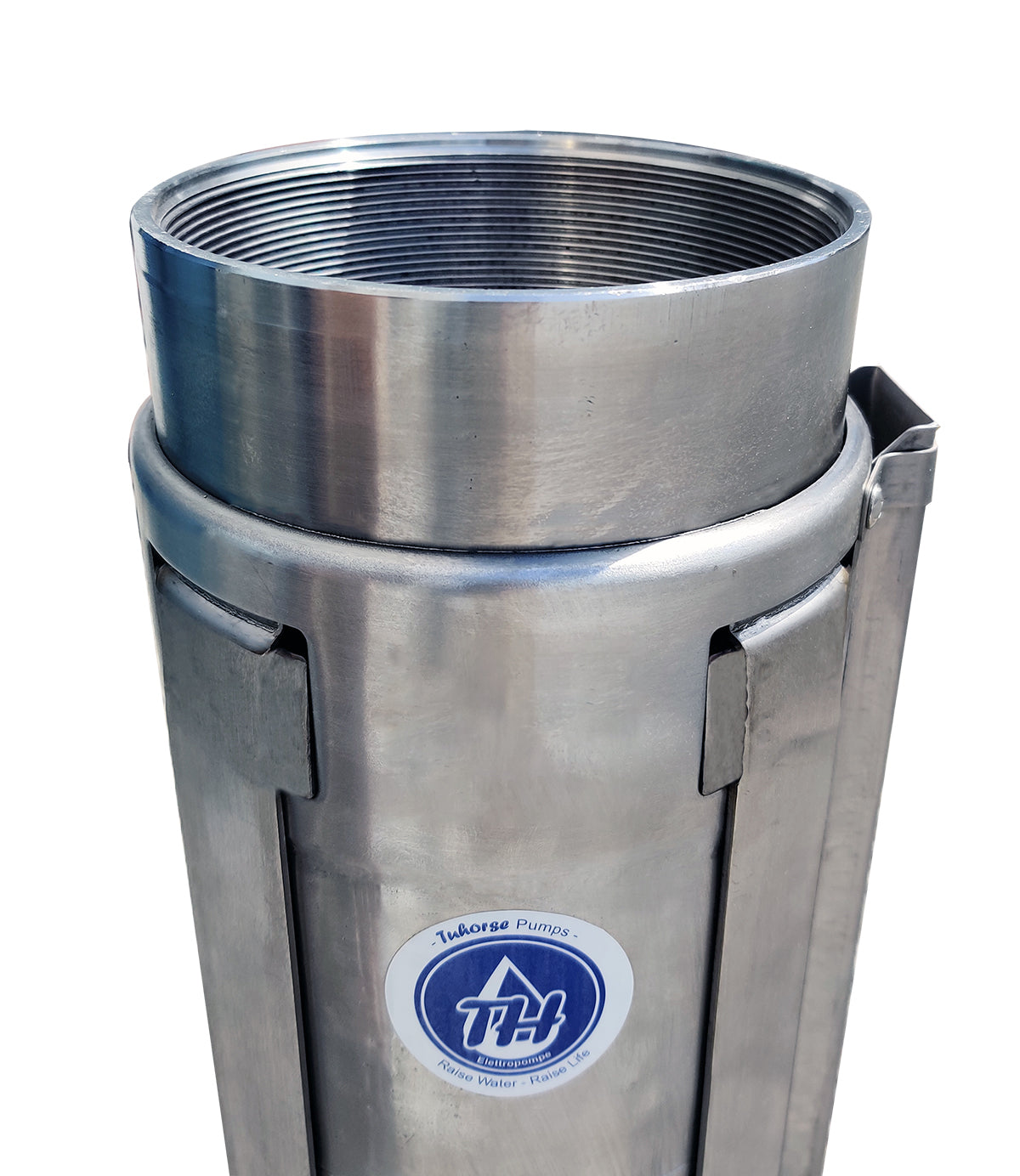 Tuhorse 30HP TS8-450-03 8" Full Stainless Steel Pump End Top View