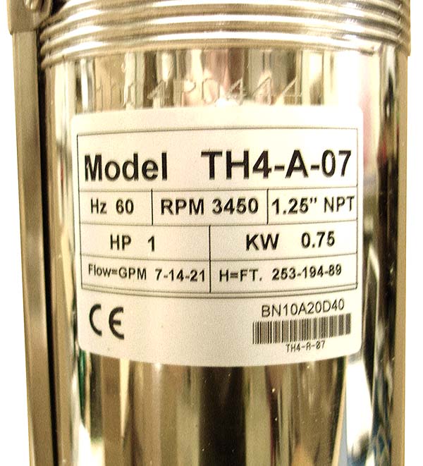 Tuhorse 4inch TH4-A-07 15GPM Pump end replacement
New model TH4-015-07e