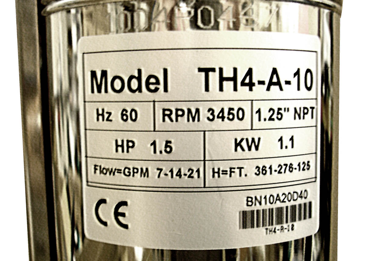 Tuhorse 4inch TH4-A-10 15GPM Pump end replacement