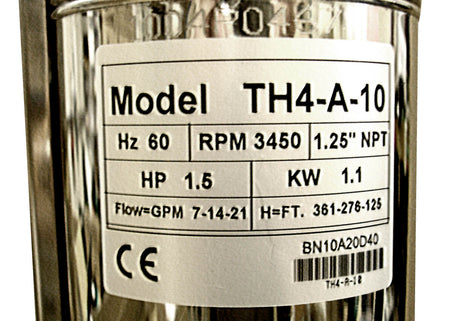 Tuhorse 4inch TH4-A-10 15GPM Pump end replacement