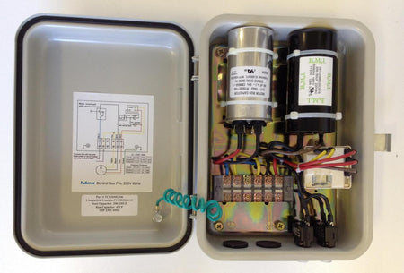 208 - 250MFD Start Capacitor, 45MFD Run Capacitor are shown