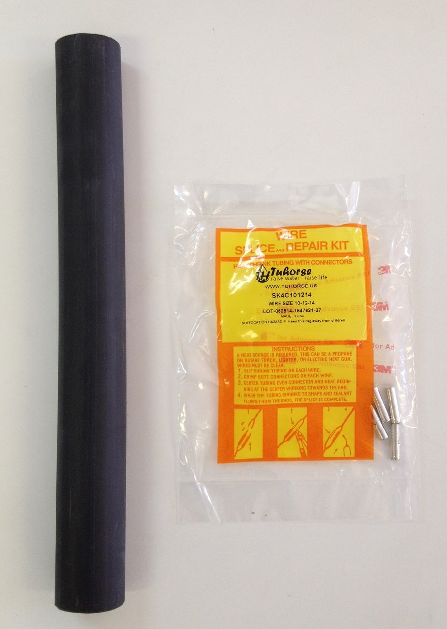 Splice Kit (Full Kit with 12"x1.1" outer tube) for pump wire, AWG #10 #12, Submersible