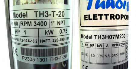 Tuhorse Three Inch Series TH3-010-18 with 1HP 230V 3" motor