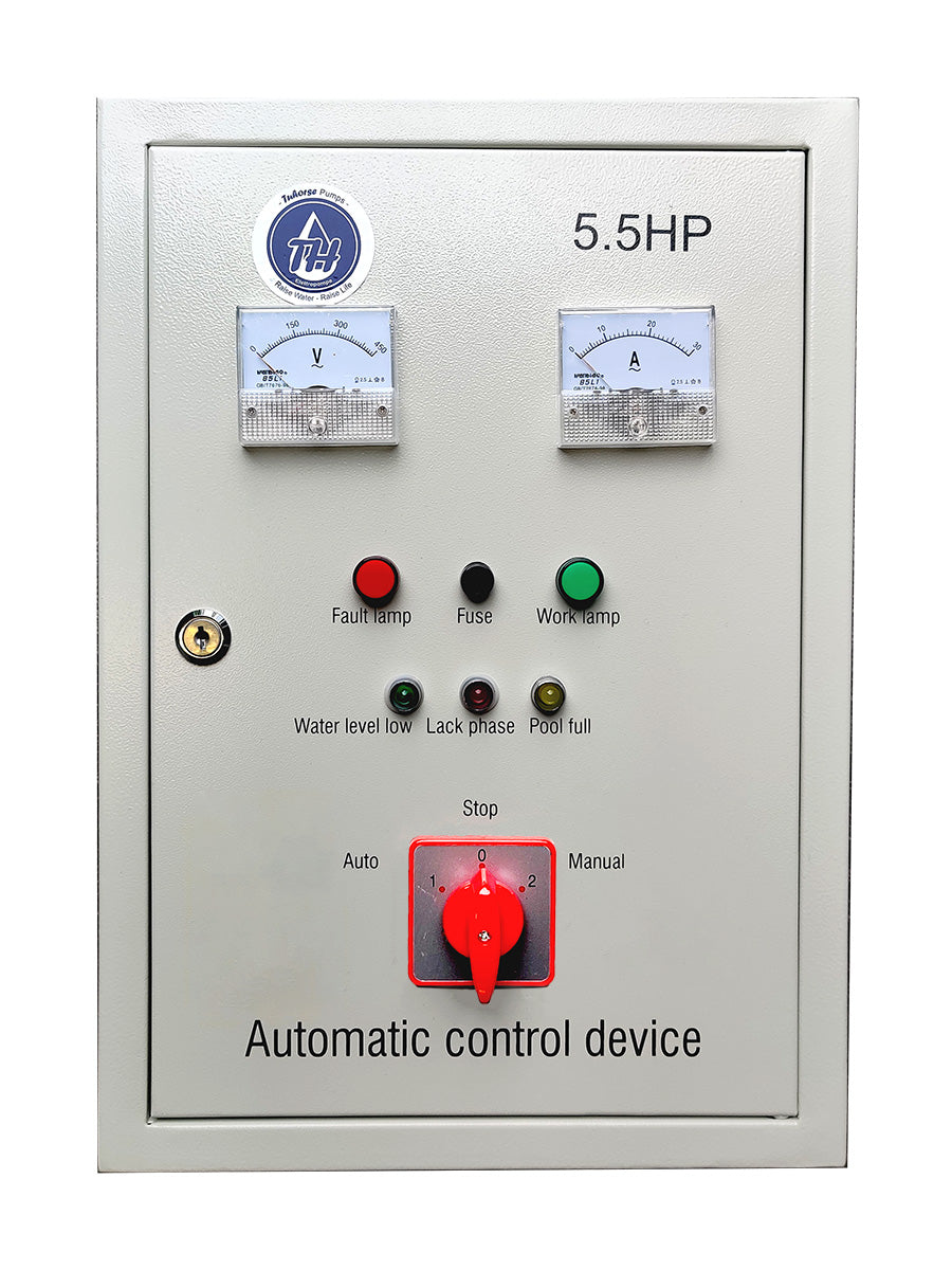  5HP / 5.5HP Control Panel, 460V 3-phase, with manual / automatic water level control (TCP55T460)