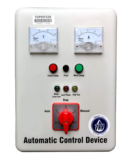 5HP / 5.5HP Control Panel, 230V 3-phase, with manual / automatic water level control (TCP55T230)