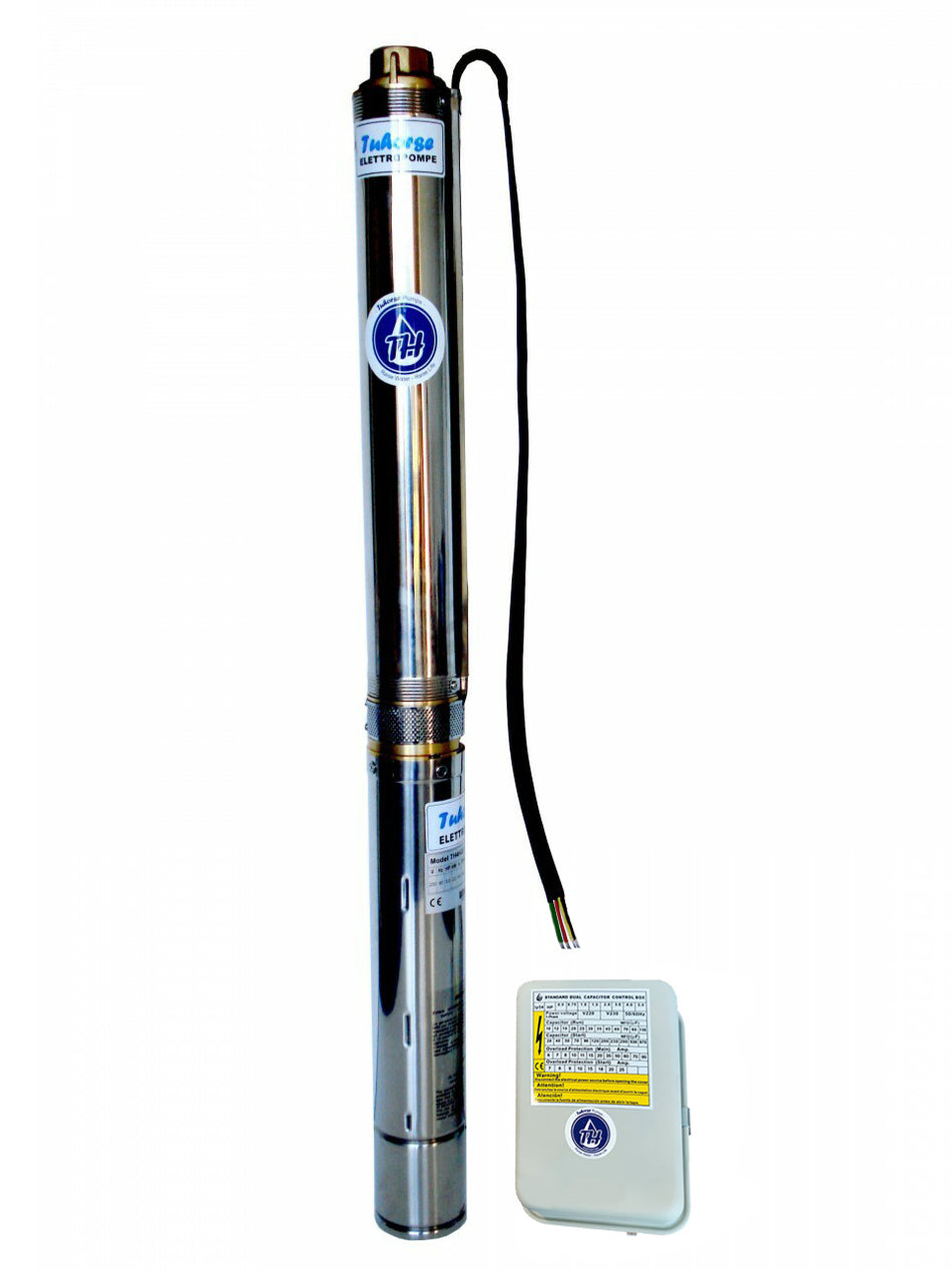 Tuhorse 1.0HP TH4-009-09 230V 1Ph. Complete pump-end, motor, control box pro set (TH400909M230)