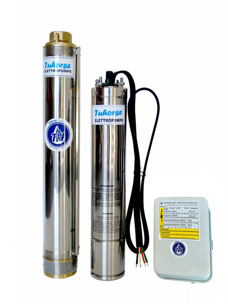 4" Tuhorse deep well submersible well pump with control box