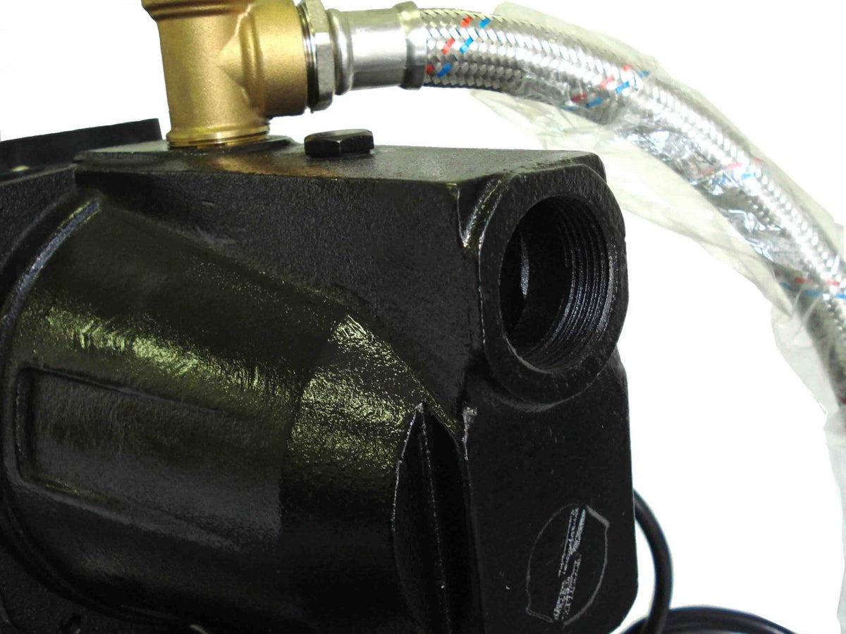 Tuhorse THJ16-160 1HP Shallow Well Pump with 6.3 US Gal Pressure Tank and Automatic Pressure Control 1.25inch intake