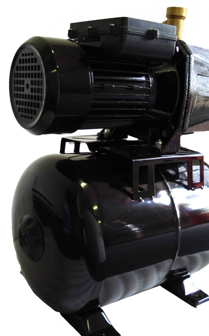 Tuhorse THJ16-160 1HP Shallow Well Pump with 6.3 US Gal Pressure Tank and Automatic Pressure Control, Fan Cool