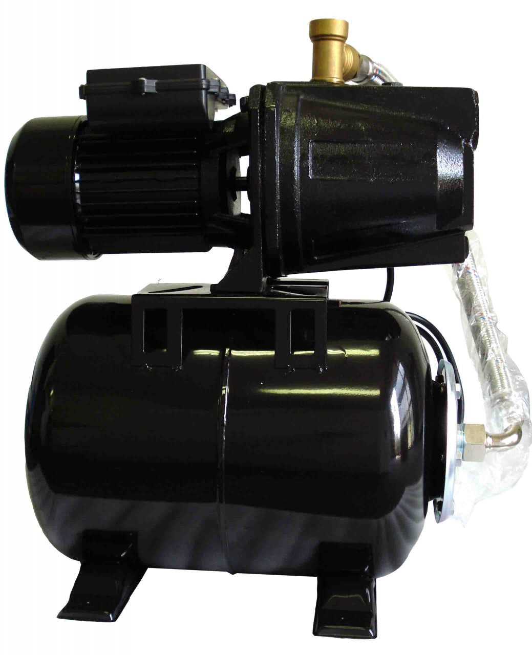 Tuhorse THJ16-160 1HP Shallow Well Pump with 6.3 US Gal Pressure Tank and Automatic Pressure Control, Back Image