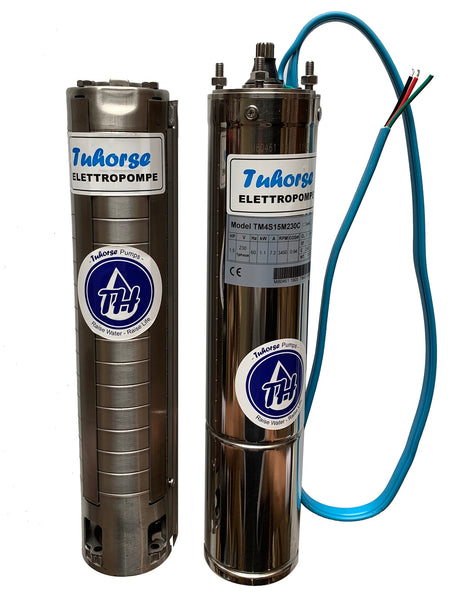 Tuhorse 2-wire stainless steel series deep well pump and motor