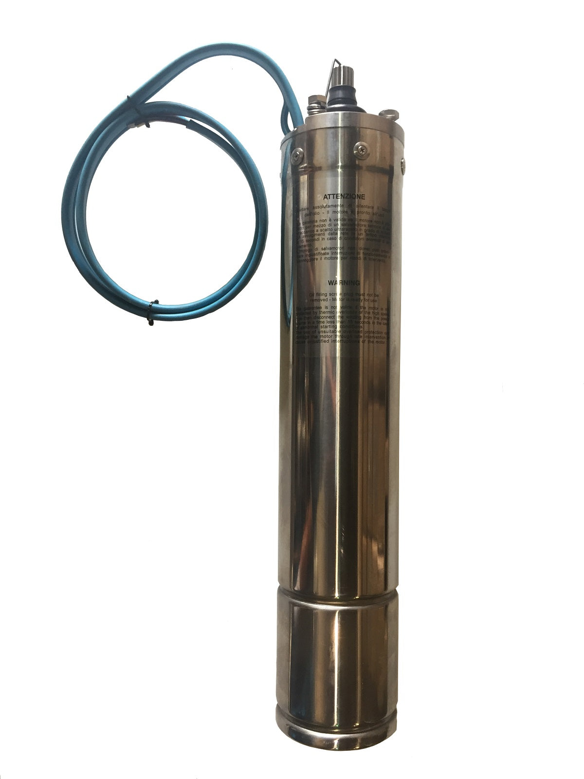 Tuhorse  6" 10HP Full Stainless Steel 3-Phase 460V Motor Only Rear View